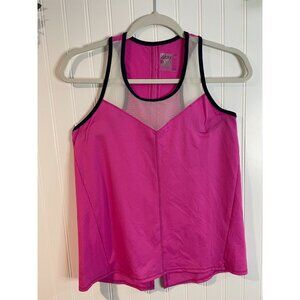Lucky In Love Pink Mesh Racerback Tank Top Womens Size 4-6